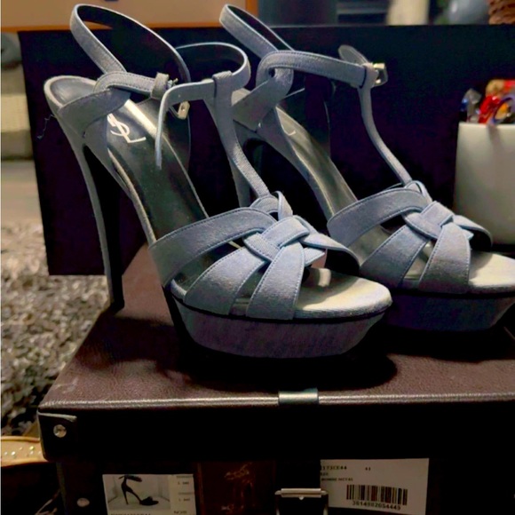 Authentic saint Laurent denim,comfortable platform heels. - Picture 4 of 4